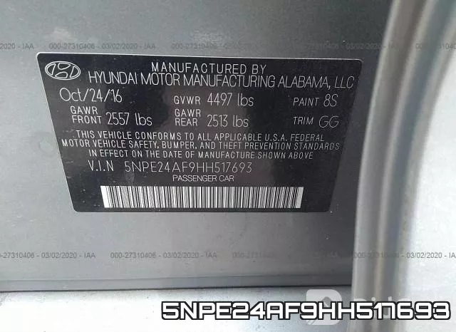 5NPE24AF9HH517693 фото 10