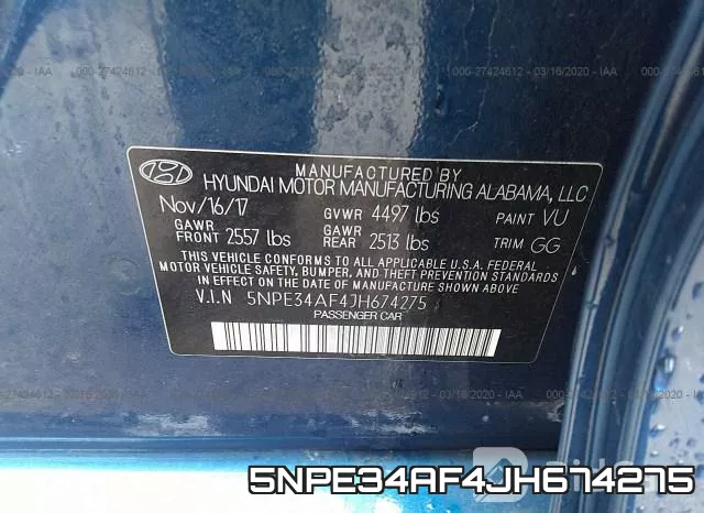 5NPE34AF4JH674275 фото 10
