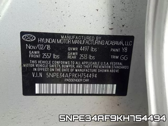 5NPE34AF9KH754494 фото 2