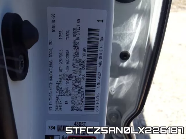 5TFCZ5AN0LX226187 фото 2