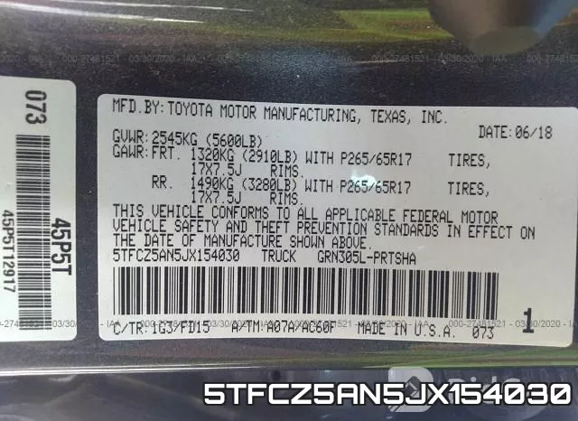 5TFCZ5AN5JX154030 фото 10