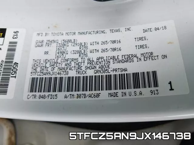 5TFCZ5AN9JX146738 фото 2