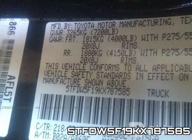 5TFDW5F19KX787585 фото 10