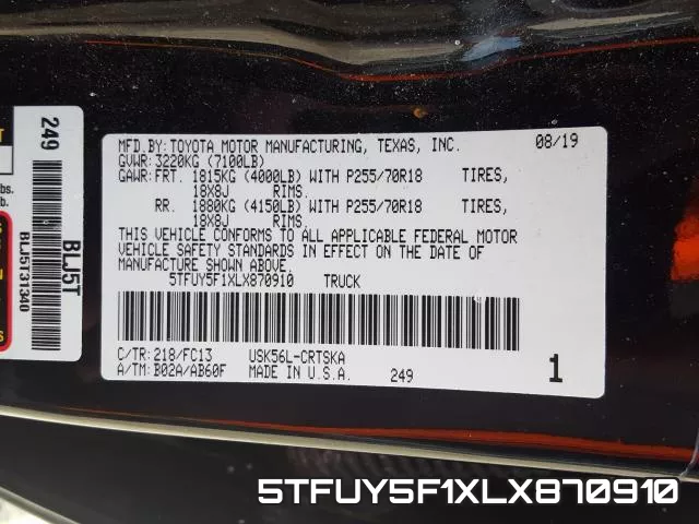 5TFUY5F1XLX870910 фото 2