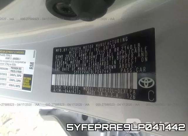 5YFEPRAE9LP047442 фото 10