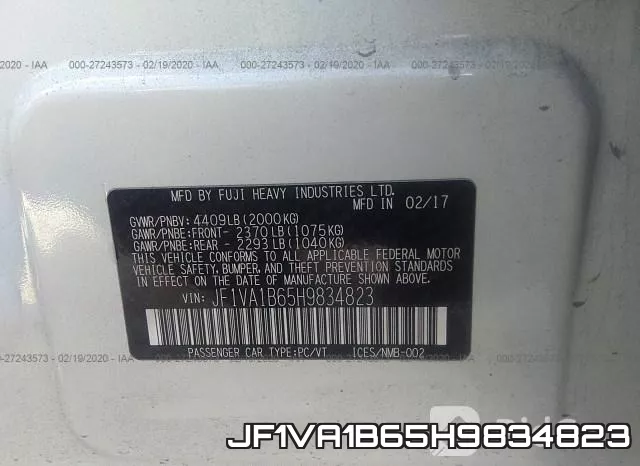 JF1VA1B65H9834823 фото 10