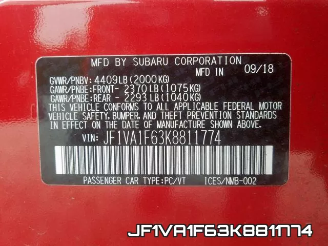 JF1VA1F63K8811774 фото 2