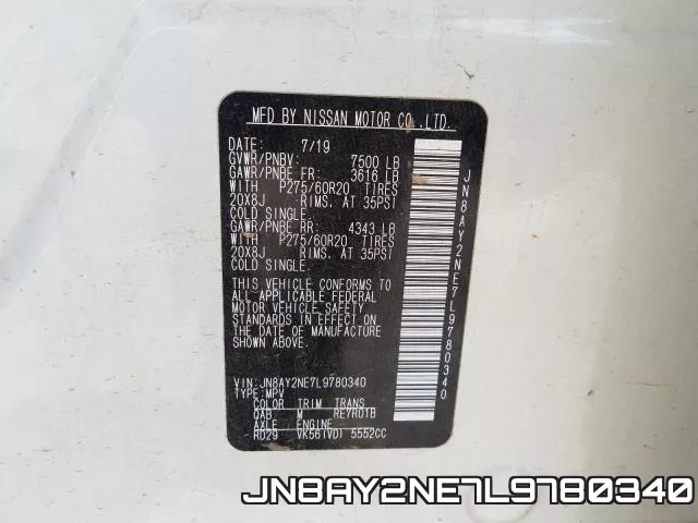 JN8AY2NE7L9780340 фото 2