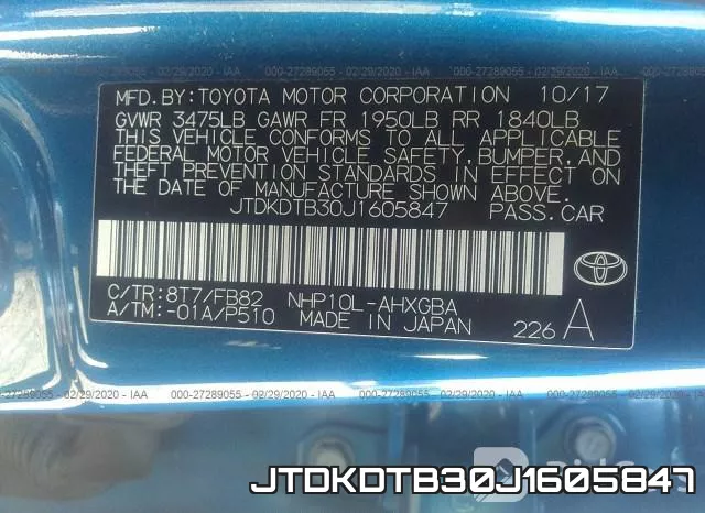 JTDKDTB30J1605847 фото 10
