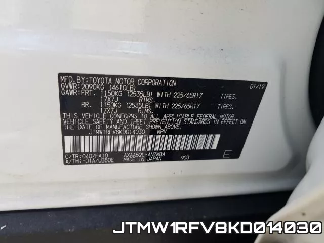 JTMW1RFV8KD014030 фото 2