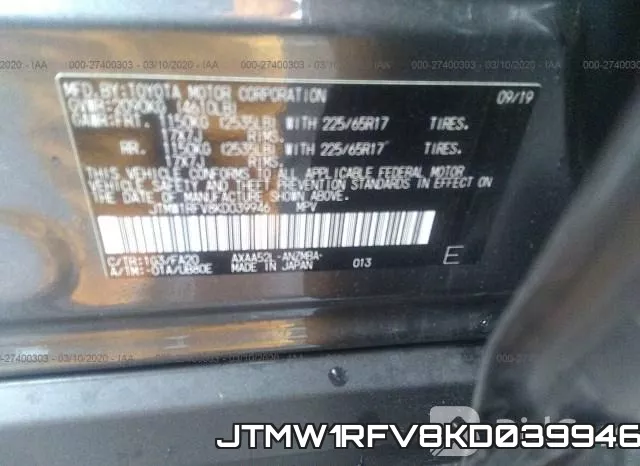 JTMW1RFV8KD039946 фото 10