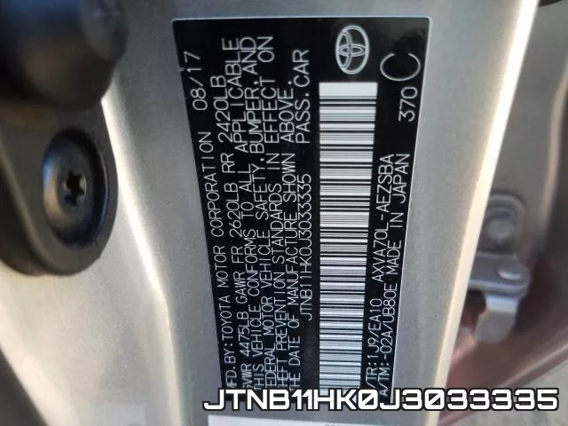 JTNB11HK0J3033335 фото 2