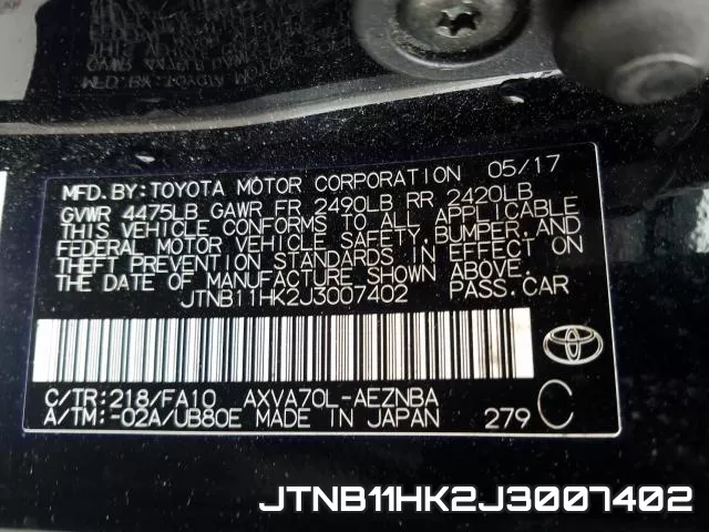 JTNB11HK2J3007402 фото 2