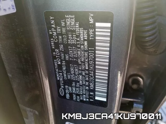 KM8J3CA41KU970011 фото 2