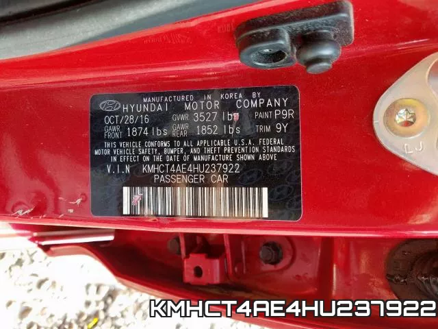 KMHCT4AE4HU237922 фото 2
