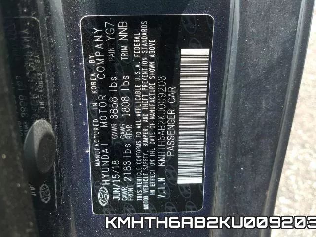 KMHTH6AB2KU009203 фото 2