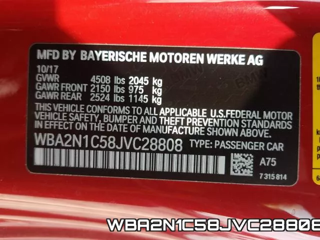 WBA2N1C58JVC28808 фото 2