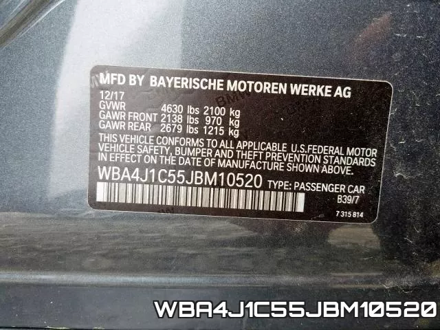 WBA4J1C55JBM10520 фото 2