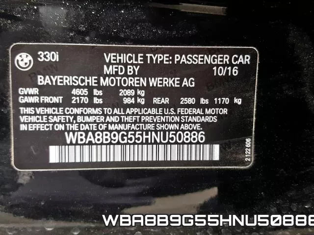 WBA8B9G55HNU50886 фото 2