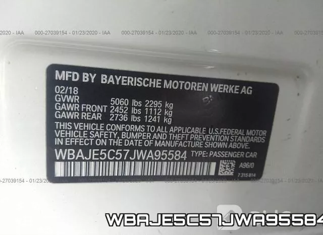 WBAJE5C57JWA95584 фото 10