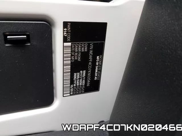 WDAPF4CD7KN020466 фото 2