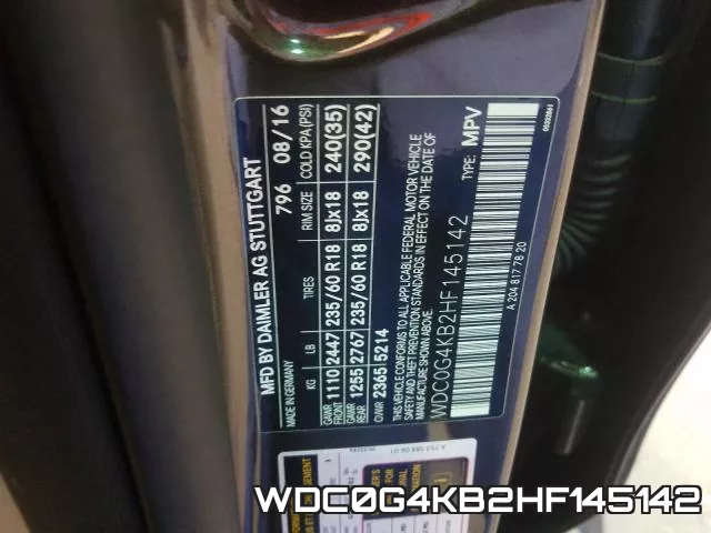 WDC0G4KB2HF145142 фото 2