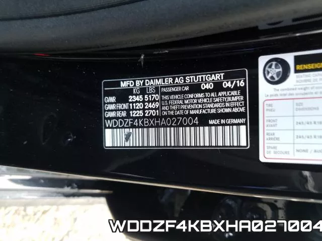 WDDZF4KBXHA027004 фото 2