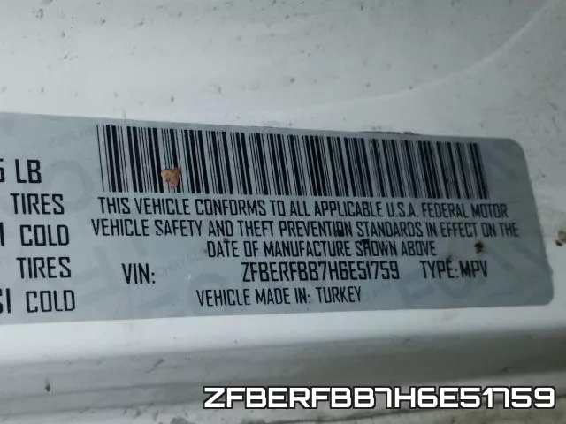 ZFBERFBB7H6E51759 фото 2
