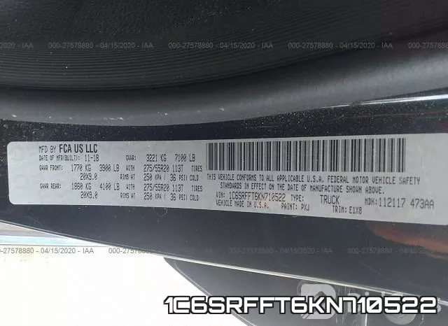 1C6SRFFT6KN710522 фото 10