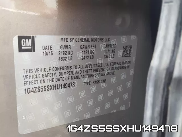 1G4ZS5SSXHU149478 фото 2