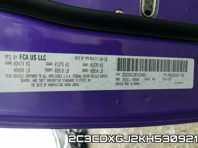 2C3CDXGJ2KH530921 фото 2