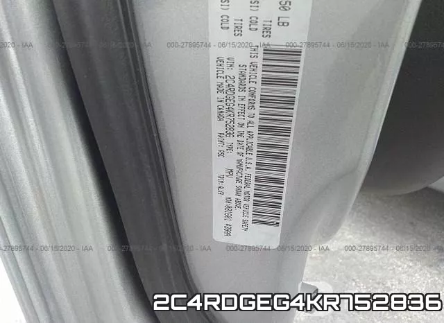 2C4RDGEG4KR752836 фото 10