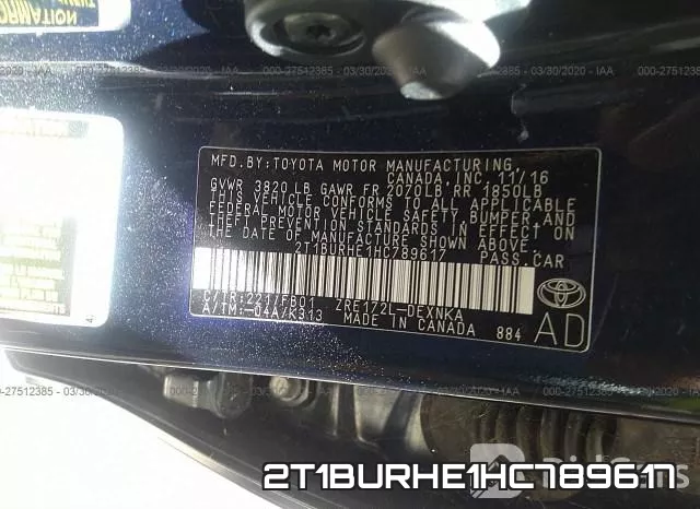 2T1BURHE1HC789617 фото 10