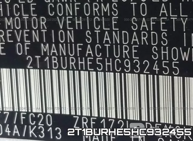 2T1BURHE5HC932455 фото 9