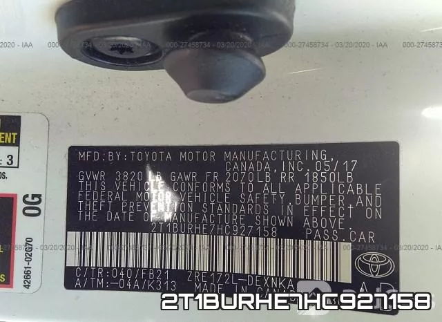 2T1BURHE7HC927158 фото 10