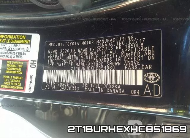 2T1BURHEXHC851869 фото 10