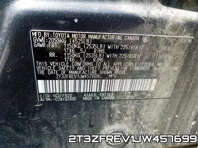 2T3ZFREV1JW457699 фото 2