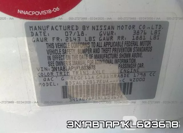 3N1AB7AP1KL603678 фото 10