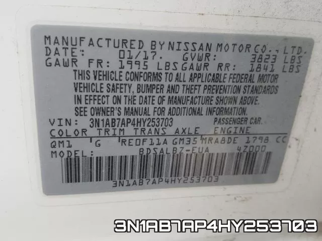 3N1AB7AP4HY253703 фото 2