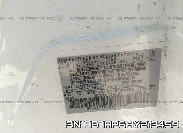3N1AB7AP6HY213459 фото 10