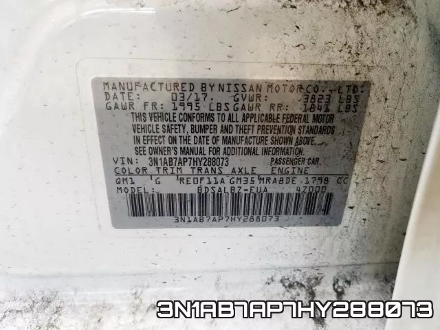 3N1AB7AP7HY288073 фото 2