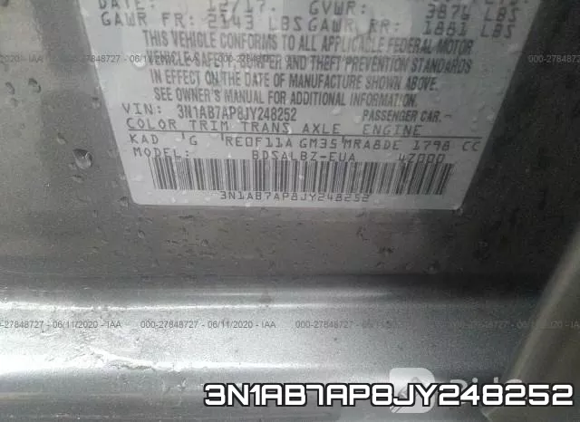 3N1AB7AP8JY248252 фото 10