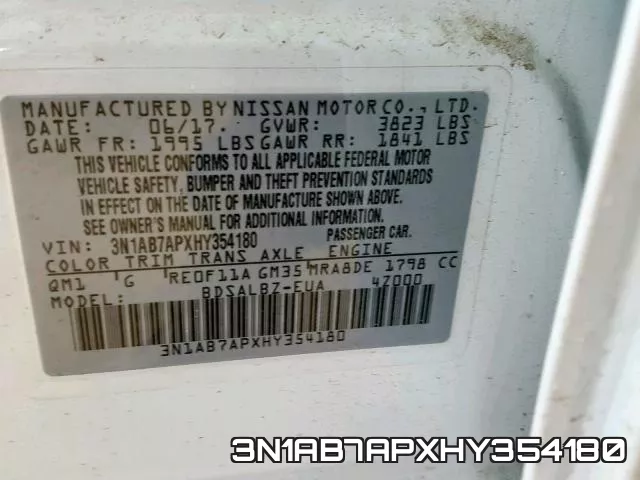 3N1AB7APXHY354180 фото 2