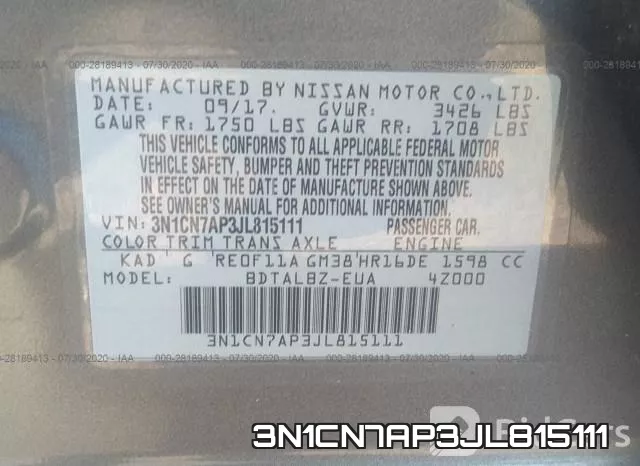 3N1CN7AP3JL815111 фото 10