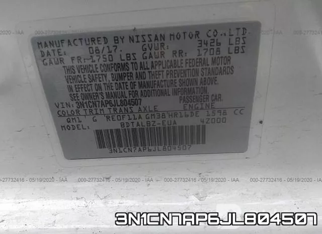 3N1CN7AP6JL804507 фото 10