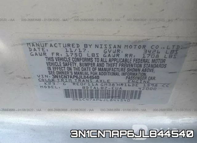3N1CN7AP6JL844540 фото 10