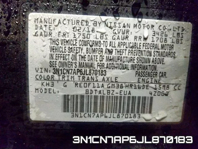 3N1CN7AP6JL870183 фото 2