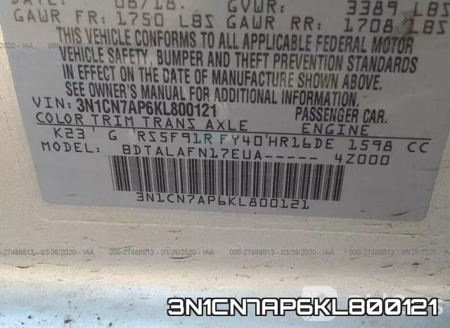 3N1CN7AP6KL800121 фото 9