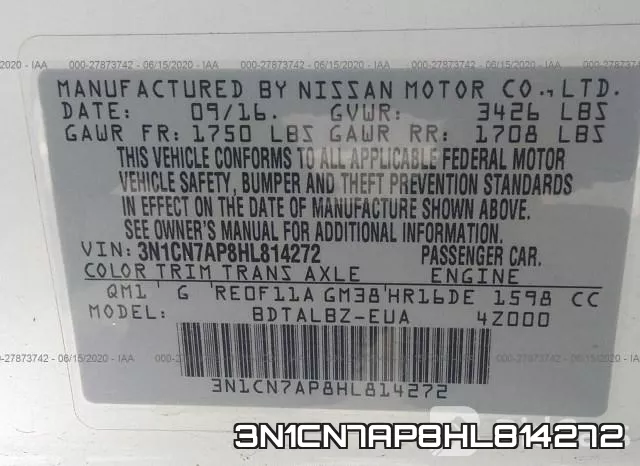 3N1CN7AP8HL814272 фото 10