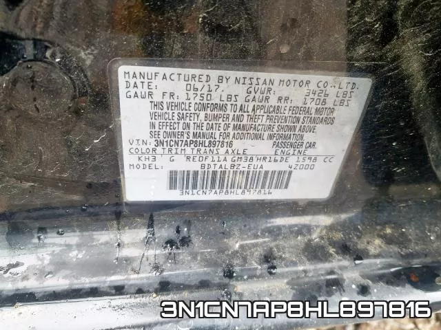3N1CN7AP8HL897816 фото 2